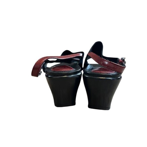 Dansko Diandra Wedge Sandal Red Black Slingback Women's Size 40 - 9.5-10 Comfort - Picture 9 of 10
